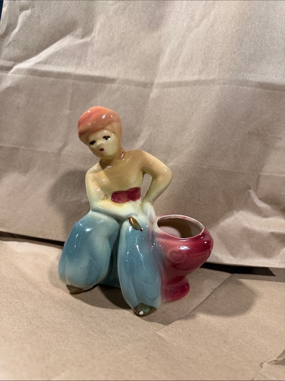 Vintage Ceramic Aladdin Planter